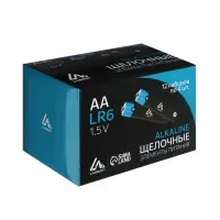 Батарейка алкалиновая (щелочная) Luazon, АА, LR6, блистер, 4 штуки