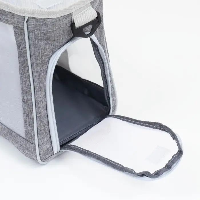 Сумка-переноска для животных, 24&times;25&times;41 см, с раздвижным окном, серая