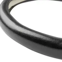 Оплетка на руль D-образная (нат. кожа) AVS DS-665M-B (размер M, черный) - Серия "Classic"