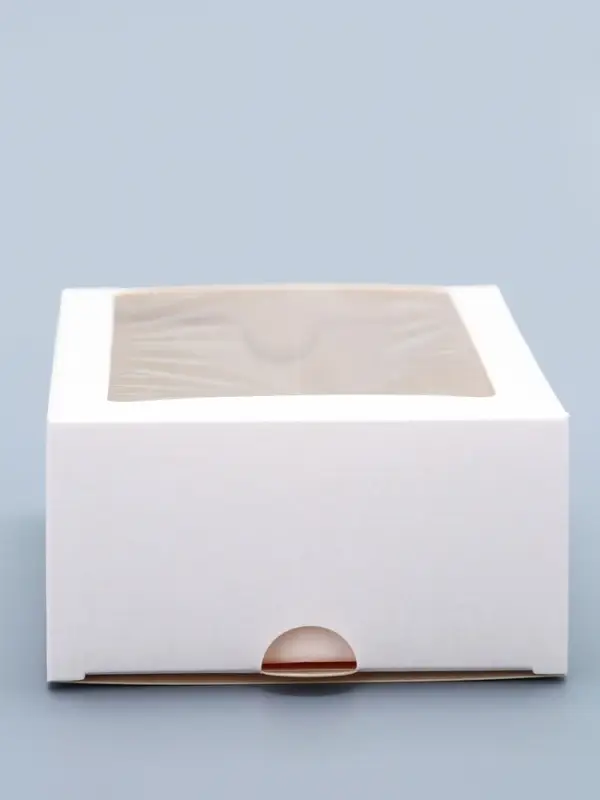 Коробка кондитерская для макарун, с ложементом и окном, белая 18&times;10.7&times;5.5 с м