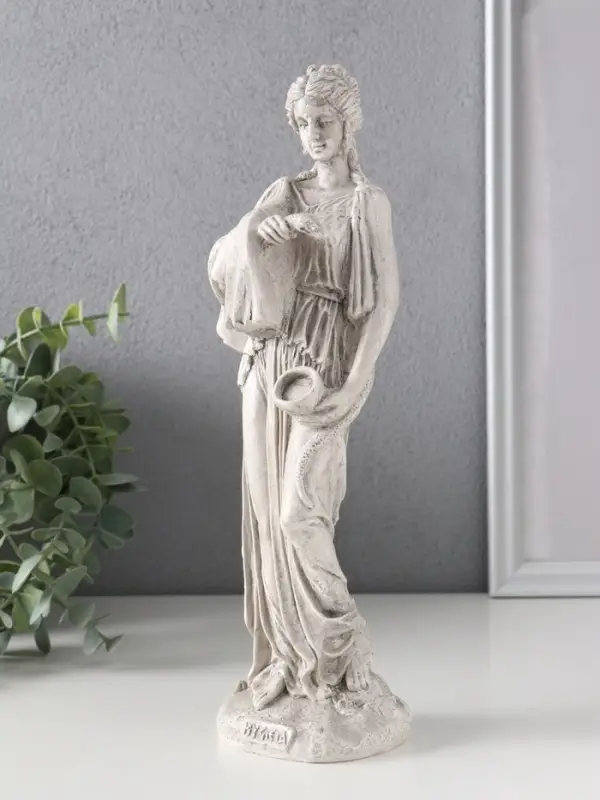 Фигура "Богиня здоровья Гигиена" 27х9х7 см, серый