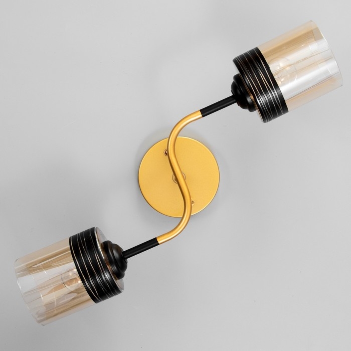 Люстра "Синна" 2хЕ27 40Вт черно-золотой 48х26х27 см BayerLux