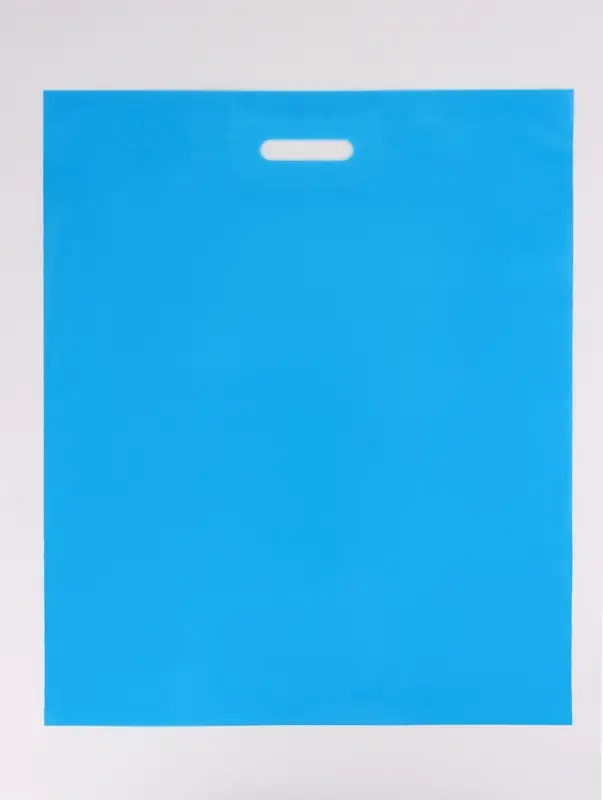 Пакет полиэтиленовый с вырубной ручкой, Лазурный 50&times;60 См, 70 мкм