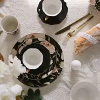 Тарелка WY Pink O'hara, d=27 см, фарфор, чёрная