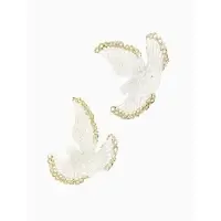 Ёлочные игрушки 2 шт. &laquo;Зимнее волшебство. Птица&raquo; пластик, 12&times;12 см, бело-золотой