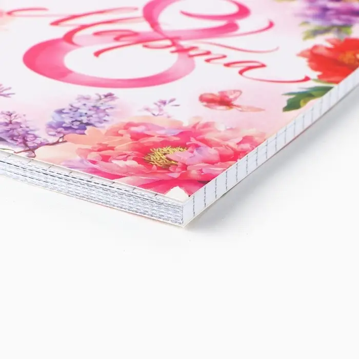 Блокнот, А6, 40 л. в клетку, обложка картон «8 марта»