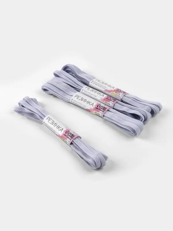 Резинки бельевые, 8 мм, 4.5&plusmn;0.5 м, 4 шт., белые