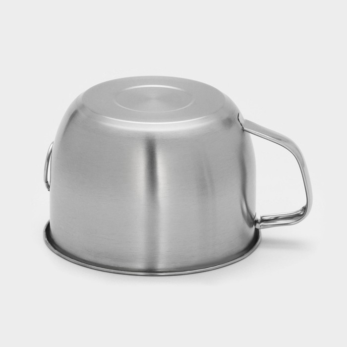 Набор посуды из нержавеющей стали &laquo;Турист&raquo;, 3 предмета: кружка 1,35 л, миска 650 мл, тарелка 300 мл, цвет хромированный