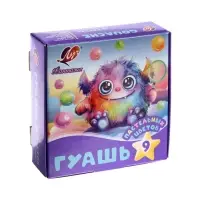 Гуашь &laquo;Луч: Фантазия&raquo;, 9 цветов, 15 мл, пастельная
