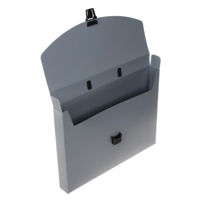 Папка-портфель А4, 1 отделение, 700 мкм, Calligrata, до 300 листов, серая Папка-портфель А4, 1 отделение, 700 мкм, Calligrata, до 300 листов, серая