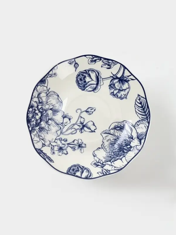 Чайная пара "Синяя роза" блюдце 15х2 см, чашка 13х10,5х7 см