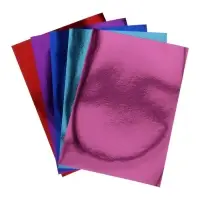 Картон цветной фольгированный Calligrata, А4, 5 листов, 5 цветов