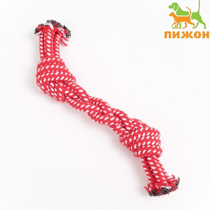 Игрушка канатная Игрушка канатная "Трио", 40-50 г, до 20 см, розовая