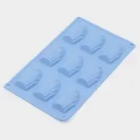 Форма для выпечки Доляна &laquo;Мадлен&raquo;, силикон, 28&times;17&times;2 см, 9 ячеек (6.7&times;4.5&times;1.3 см), голубая