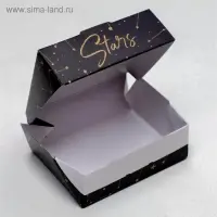 Кондитерская упаковка, коробка с ламинацией «Космос», 10 х 8 х 3.5 см
