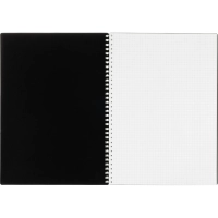 Бизнес-тетрадь А4 120л Attache гребень клетка пластик черн с тиснением