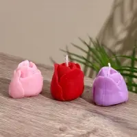 Свеча "Тюльпан" 4х4х4 см, соевый воск Свеча "Тюльпан" 4х4х4 см, соевый воск