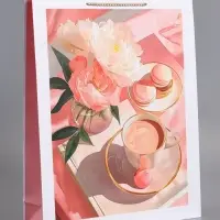 Пакет подарочный "Утренний кофе", ламинированный, 33 х 42,5 х 10 см