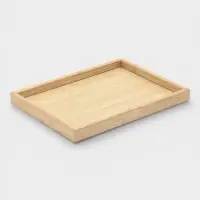 Подносы Доляна, набор 3 шт., 40&times;30 см, 35&times;25 см, 30&times;20 см, дерево, бежевые