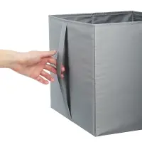 VETTA Короб без крышки, 30х30х30 см, Швеция,&nbsp;полиэстер, серый