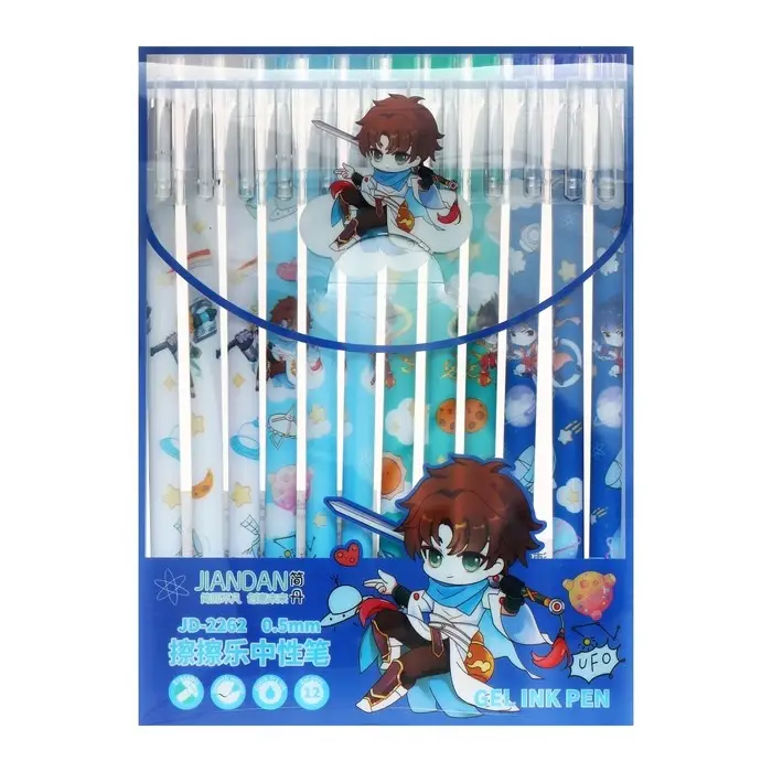 Ручка гелевая «Аниме», со стираемыми чернилами, стержень синий, МИКС Ручка гелевая «Аниме», со стираемыми чернилами, стержень синий, МИКС