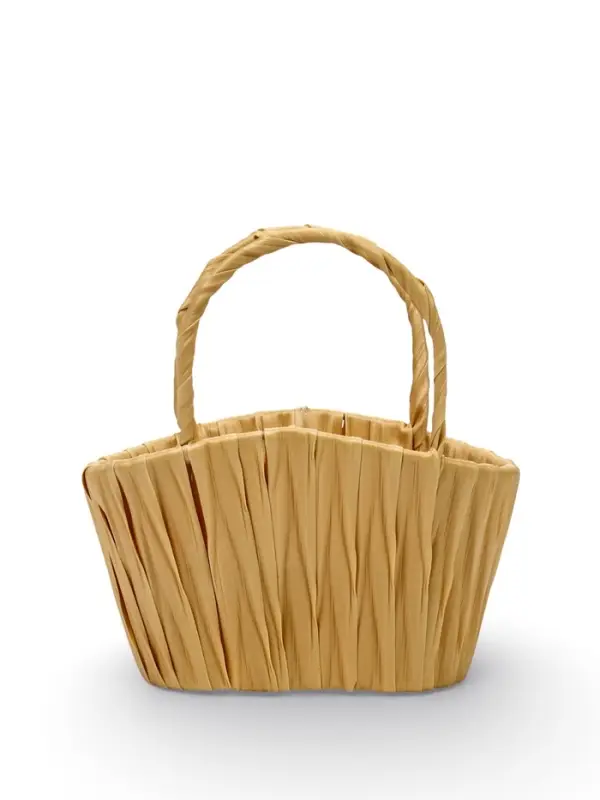 Корзина пластик 16 х 19 х 10 см, ручка__ бежевый