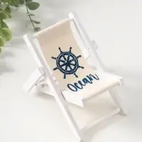 Сувенир дерево "Стул пляжный со штурвалом" 9х1х15,5 см