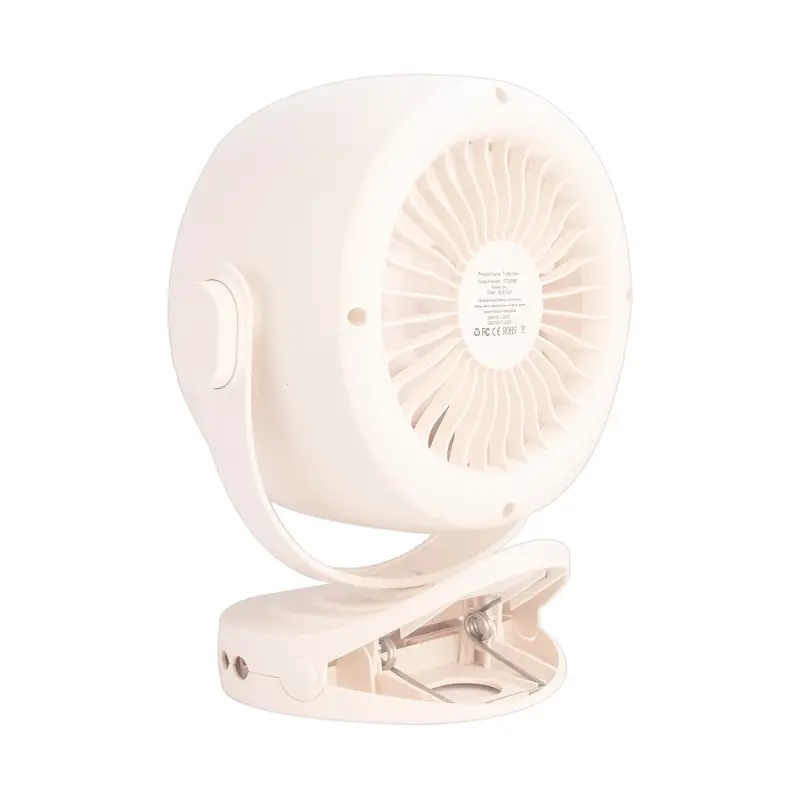 Цифровой мини вентилятор F80 бежевый