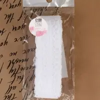 Кружево капроновое, 30 мм &times; 10 &plusmn; 1 м, цвет белый