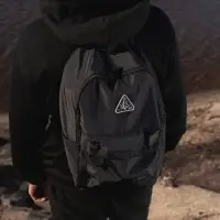 Рюкзак текстильный РОСКОСМОС х ONLYTOP, 42&times;28.5&times;14, с карманами, чёрный