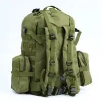 Рюкзак тактический туристический Storm tactic, 50 л, с карманами, однотонный, оливковый
