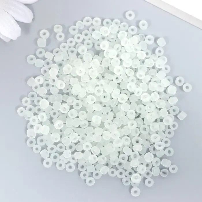 Бисер стекло 6/0  Бисер стекло 6/0 "Матовый полупрозрачный. Облако" 30 гр