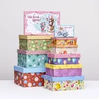Набор коробок 10 в 1 &laquo;Тебе подарок от меня&raquo;, 32.5&times;20&times;12.5 - 12&times;7&times;4 см