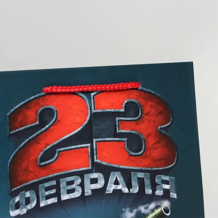 Пакет подарочный ламинированный, упаковка, &laquo;С 23 февраля&raquo;, ML 25&times;21&times;8 см