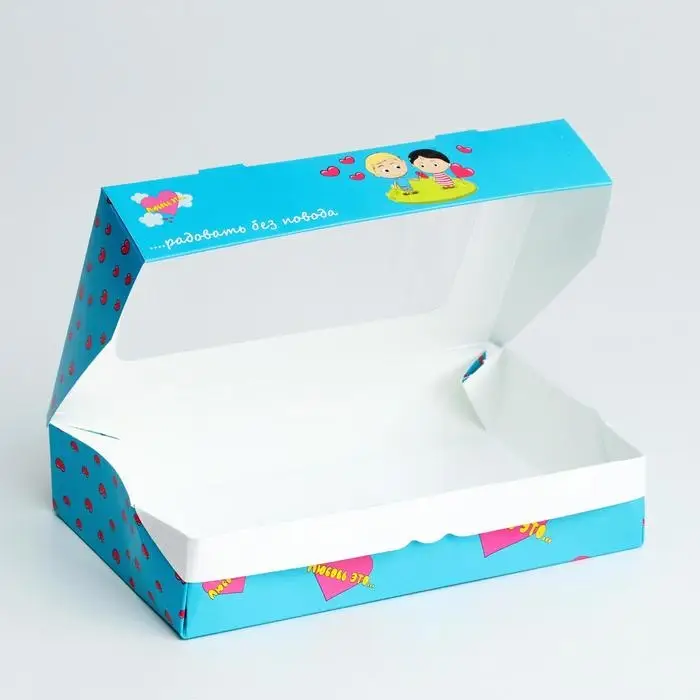 Коробка складная с окном Love is, 20×12×4 см Коробка складная с окном Love is, 20×12×4 см