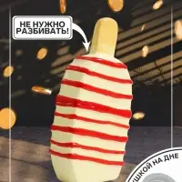 Копилка для денег &laquo;Подтаявшее эскимо&raquo;, керамика, красные полоски, 8.2&times;3.8&times;15.5 см