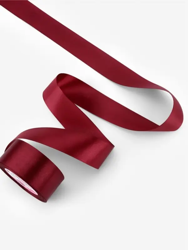 Лента атласная, 40 мм, 23&plusmn;1 м, бордовая №37