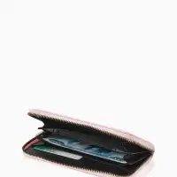 Кошелёк женский на молнии, 20&times;2&times;10 см, лаковый, розовый