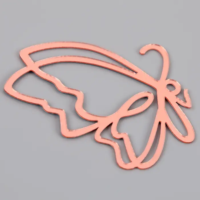 Топпер для торта «Бабочки», 5 шт., розовое золото Топпер для торта «Бабочки», 5 шт., розовое золото