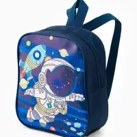 Рюкзак детский 20,5*9*24, отд на молнии, космос т-синий