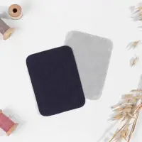 Заплатки для одежды, 10&times;7.5 см, термоклеевые, пара, цвет джинс