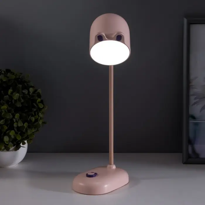 Лампа настольная RISALUX &laquo;Мими&raquo;, светодиодная, 3 Вт, диммер, USB, розовая, 8&times;12.5&times;32 см
