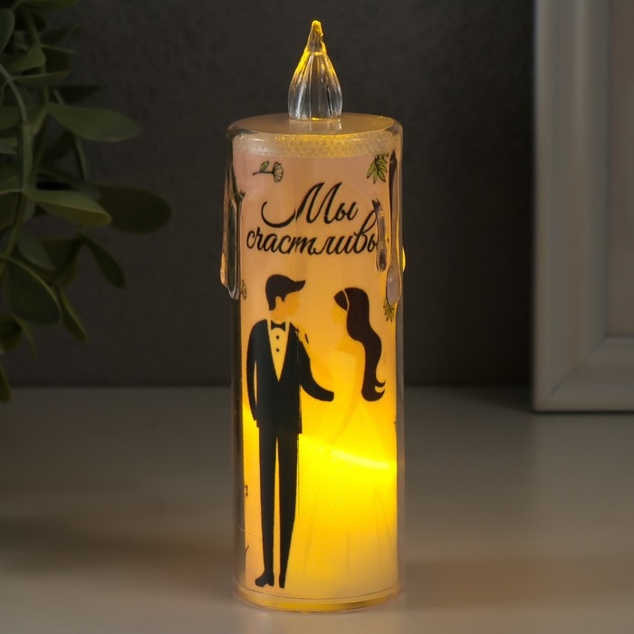 Ночник Ночник "Свеча" (Свадьба) 3хLR1130 3,8х3,8х12см