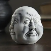 Фигурка &laquo;Многоликий Будда&raquo;, мраморная крошка, 6 см