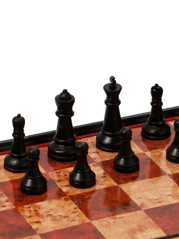Шахматы 19 х 19 см, король h-3.3 см, d-1.5 см, доска и фигуры пластик Шахматы 19 х 19 см, король h-3.3 см, d-1.5 см, доска и фигуры пластик