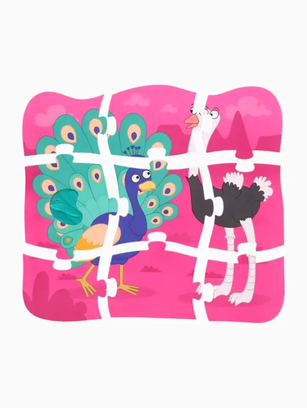 Макси - пазлы с тактильными вставками &laquo;Животные&raquo;, 36 деталей, Синий трактор