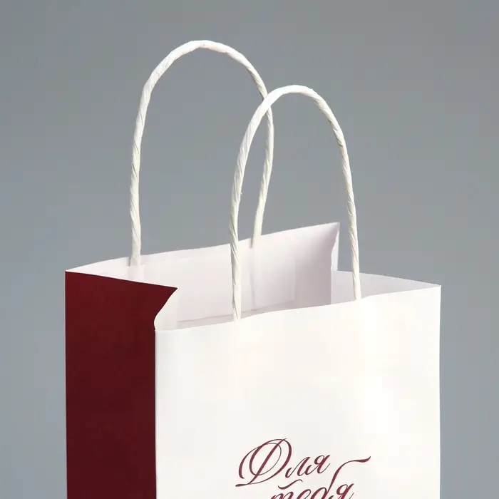 Пакет подарочный под бутылку, упаковка, «Для тебя», белый крафт, 13 х 36 х 10 см Пакет подарочный под бутылку, упаковка, «Для тебя», белый крафт, 13 х 36 х 10 см