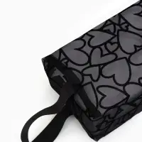 Косметичка Black beauty, с ручкой, на молнии, чёрная
