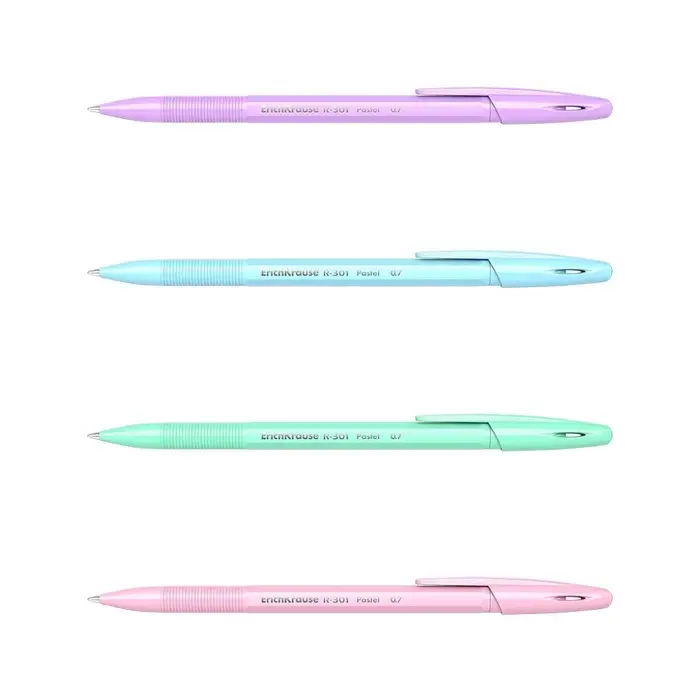 Ручка шариковая ErichKrause R-301 Pastel Stick, узел 0.7 мм, чернила синие, длина линии письма 2000 метров