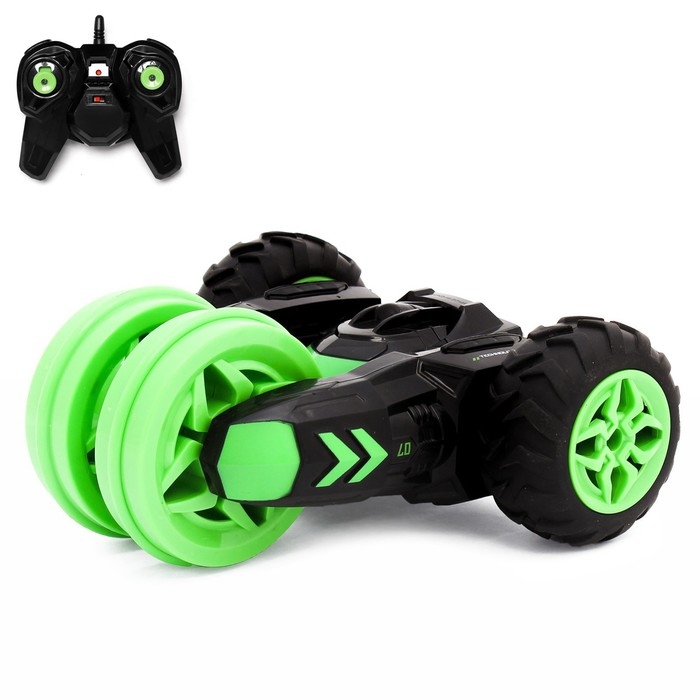 Машина радиоуправляемая «Перевертыш - Трансформер», работает от аккумулятора, цвет зелёный Машина радиоуправляемая «Перевертыш - Трансформер», работает от аккумулятора, цвет зелёный